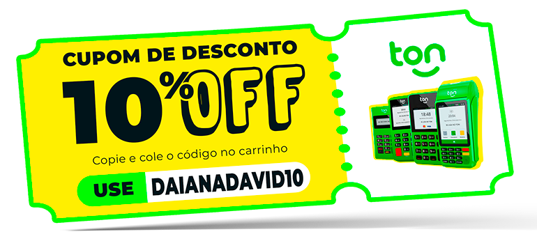 Cupom de desconto 10% OFF Ton